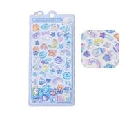 3D Puffy Glitter Stickers Set - ShiningUU 50 PCs Premium PVC Starry Night & Puppy Stickers for Kids, Craft Projects & Rewards | Diverse Craft Accessories