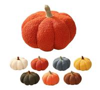 3D Pumpkin Plush Throw Pillow Halloween Decoration, Autumn Pumpkin Plush Pillows, Soft Decorative Cushion for Sofa Couch, Halloween Thanksgiving Christmas Fall Home Decor Gifts (Red)