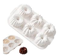 3D Pumpkin Silicone Baking Mould - 6-Cavity Food-Grade Non-Stick Cake Tin | Large Mousse & Dessert Mould for Halloween, Thanksgiving & Autumn Baking (37 x 26 cm)