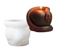 3D Pumpkin Skull Candle Molds, Spooky Halloween Epoxy Resin Mold, 3D Halloween Silicone Moulds for Making Candle Soap Aromatherapy Craft Home Halloweens Decoration