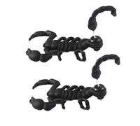 3D Punk Earrings Creative Scorpion Shape Piercing Animal Earrings Fashion Double Sided Stud Halloween Weird for Women Men 2pcs Black Punk
