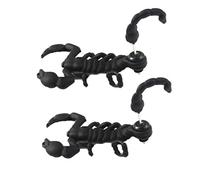 3D Punk Earrings Creative Scorpion Shape Piercing Animal Earrings Fashion Double Sided Stud Halloween Weird for Women Men 2pcs Black.