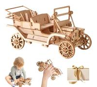 3D Puzzle 10x6.9", DIY Wooden 3D Model Car Kits with Clear Instruction Easy Setup Educational for Craft Lovers Hobbyists Model Kits for Adults