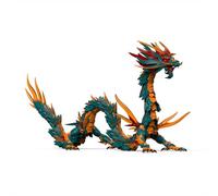 3D Puzzle Azure Dragon, Ancient Chinese Celestial Beast DIY 3D Dragon Assembly Model, Ideal Holiday Desktop Decor Assembly Kit for Teens & Adults
