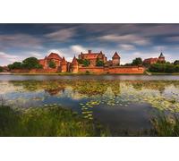 3D Puzzle for Girls 2000 Pieces Natural Beauty Poland Malbork Castle Marienburg River Nogart 70x100CM