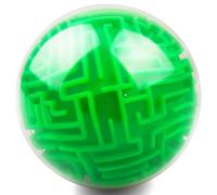 3D Puzzle Maze Ball Brain Teaser Toy, Logic Memory Game Sphere for Kids & Adults, Hand Eye Coordination & Reaction Speed Challenge Toy for Boys & Girls, Blue, (Green)