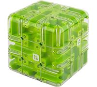 3D Puzzle MazeCube,3D Cube MazeBall Puzzle,Engaging Brain Teaser Toy,Educational Focus Game Gift for Adults and Kid,Improve Recognition and Developing Logical Thinking (Green)