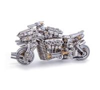 3D Puzzle Metal Model Kits, 3D DIY Metal Mechanical Desperate Pursuit Motorcycle Assembly Model Kit, Creative Ornaments for Mechanical Lovers (600+ PCS)