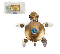 3D Puzzle Metal Model Kits, 3D DIY Metal Steampunk Mechanical Turtle Assembly Model Kit, Marine Organism Kit Creative Ornaments for Mechanical Lovers (100+ PCS)