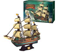 3D Puzzle San Felipe Model Ship | 3d Puzzles Adult And 3d Puzzle For Kids | Model Kits for adults to build | Pirate Ship 3-d Puzzles | 248 Pieces | Kids Aged 14 And Over