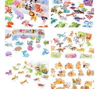 3D Puzzle Set for Kids - 150 PCS Educational Craft Kits with Animals, Dinosaurs, Vehicles, Insects Ocean & Land Creatures, Fun Creative Birthday Gifts for Boys and Girls