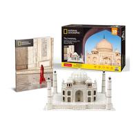 CubicFun 3D Jigsaw Puzzles for Adults Kids National Geographic Architecture Building Model Kit with Booklet for Adults and Kids, India Taj Mahal Decoration 87 Pieces