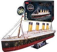 3D Puzzle - Titanic Model Led | Titanic Model Kit To Assemble | 3d Puzzles Adult And 3d Puzzle For Kids | Model Ship 266 Pieces | Model Kits For Adults To Build | 3-d Puzzles 240 Min Assambly