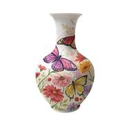3D puzzle vase, 140-piece DIY, colourful butterfly and floral patterns, no glue required, for home decoration, a unique gift for enthusiasts