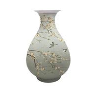 3D Puzzle Vase, 140 Pieces DIY Jigsaw Flower, Chinese Style Plum Blossom & Bird Pattern, No Glue Required, Decorative for Home Decor, Unique Gift for Lovers