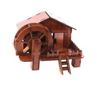 3D Puzzle Wooden House Creative Wooden House Building for Gift Adults Kids, Pastoral Waterwheel