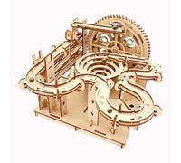3D Puzzle Wooden Marble Run for Adults IQIETOY DIY Mechanical Puzzle Assembly Wood Crafts to Build Wood Model Kit for Age 14+Years Old