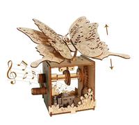 3D Puzzles For Adults Wooden Model Kits Butterfly DIY Handmade Crafts To Bulid Music Box for Women