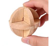 3D Puzzles for Kids | Wooden Interlocking Brain Teaser Ball | Kids Interlocking Puzzle Logic Toys | for Fine Motor Skills Concentration Problem Solving Child Teens Adults