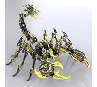 3D Puzzles Scorpion King 3D Metal Puzzles for Adults Mechanical Model Kits for Adults to Build DIY Assembled Model Personalised Gifts (black gold)