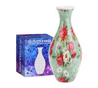 3D Puzzles Vase for Adults 160PCS Curved Plastic DIY Unique Flower Vase Crafts for Adults House Warming Gift for Flowers Arrangements and Home Decoration(Roses and Chrysanthemums)
