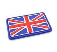 3D PVC Union Jack Flag Patch Rubber British Military United Kingdom Hook and Loop 8x5cm Army Airsoft Badge Police Security UK