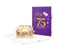 3D Pyrotechnics Popup Greeting Card Elegant Pyrotechnics for Birthday Day and Festival Birthday