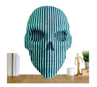3D Quantum Skull - Glowing Prank Desk Ornament & Fidget Toy | LED Light-Up Skull Decor for Home, Office & Sensory Stimulation | Funny Glow-in-The-Dark Desktop Decoration (Blue)