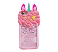 3D Quicksand Unicorn Case for iPod Touch 7th/6th/5th,Cartoon Kawaii Fashion Character Quicksand Unicorn Shape Kids Girls Women Soft Silicone Case for iPod Touch 7th/6th/5th Generation