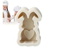 3D Rabbit Silicone Mold, Easter Bunny Chocolate Molds, Clay Cake Mold, Candle Making, Soap Mold - Chocolate Mould, Thick Resin Mould for Home Decoration, Crafts