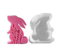 3D Rabbits Resin Creative Silicone Mold for Delicate Easters Rabbits Scented Project Delicate Resin