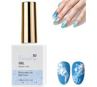 3D Raindrop Gel Duo,Raindrop Gel Polish,Water Droplet Nail Art Top Coat Kit,Water Drop Top Coat Gel Polish for Wet Look 3D Nail Designs,Clear Dew Drop Effect Gel for Salon Home Travel Outdoor (1 Pcs)