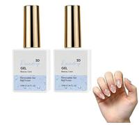 3D Raindrop Gel for Nail Art, Water Droplet Nail Art Top Coat Kit, Clear Dew Drop Effect Gel Reinforced Top Nail Polish,Transparent Shiny Texture Wet Look 3D Nail Designs for DIY and Salon Nails (2)