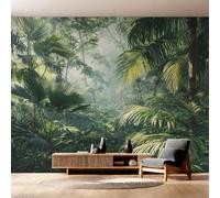 3D Rainforest Wallpaper for Living Room, Tropical Jungle Wall Mural, Non-Woven Photo Wallpaper for Bedroom, Home Decor Wall Paper 150 x 105 cm (W x H) Y&W91