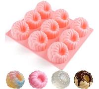 3D Raspberry Silicone Mold for Mousse Cake, 9-Cavity Raspberry Fruit Mold for Mousse, Pudding, Large Fluted Design