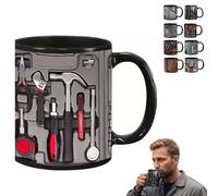 3D Realistic Tool Kit Mug, 11oz Ceramic Toolbox Coffee Cup, Microwave and Dishwasher Safe, Novelty Mechanic Gifts for Men Dad Husband, Toolbox Design Birthday and Fathers Day Present