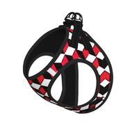 3d Red Checkered Print Harness Leash Set For Cats And Dogs, Reflective Adjustable, Soft Breathable Mesh Vest With Escape-Proof Lead, For Small Pets And Kitten Puppies