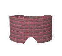 3D Red Checkered Print Sleep Eye and Ear Muffs Blackout Nap Aid Home Office Camping Travel Relief Insomnia