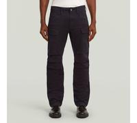 3D Regular Straight Cargo Pants - Black - Men 30-32