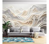 3D Relief Flower Wallpaper Mural Mountain Ranges Wall Mural | 300Cm(W) X210Cm(H) 3D Effect Embossed Wall Stickers for Bedroom Living Room-Non-Woven-Not Peel and Stick Mountain Ranges 300Cm(W)