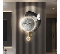3D Relief LED Decorative Painting,wall art decor clock with led light,Borderless Sandstone Wall Decoration,3d wall art decor with led lights,for Home Entrance Corridor Bedroom(D,40*68cm/15.7*26.7in)