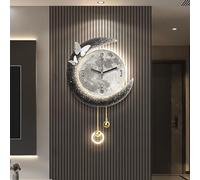 3D Relief LED Decorative Painting,wall art decor clock with led light,Borderless Sandstone Wall Decoration,3d wall art decor with led lights,for Home Entrance Corridor Bedroom(A,40*68cm/15.7*26.7in)