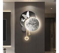 3D Relief LED Decorative Painting,wall art decor clock with led light,Borderless Sandstone Wall Decoration,3d wall art decor with led lights,for Home Entrance Corridor Bedroom(B,50*75cm/19.7*29.5in)
