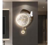 3D Relief LED Decorative Painting,wall art decor clock with led light,Borderless Sandstone Wall Decoration,3d wall art decor with led lights,for Home Entrance Corridor Bedroom(H,40*68cm/15.7*26.7in)
