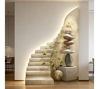 3D Relief LED Decorative Wall Mural, Landscape Wall Sculpture for Living Room, Office, Entrance, Study, Unique Artwork, 80 x 120cm