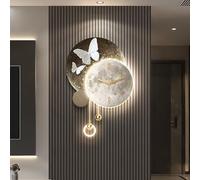 3D Relief LED Wall Art Clock, Decorative Sandstone Painting with Lights, Borderless Design for Home Entrance and Bedroom, 30 x 54 cm