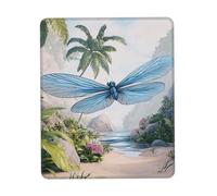 3D rendering of tropical landscapes pattern Custom Designed Mouse Pad with Wrist Rest - Unique Personalized Gaming and Office Desk Mat for Enhanced Comfort and Style