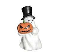 3D Resin Pumpkin Ghost Decor,Halloween Decorations Outdoor Indoor,Halloween Ghost with Pumpkin,Unique decoration for HomeOutside Porch Garden Yard Lawn Party Decorations (B)