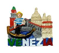 3D Resin Venice Gondola Souvenir Fridge Magnet Gift Home Kitchen Collectible 7 x 7 cm (60438)