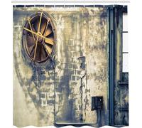 3D Retro Brick Wall Shower Curtain Country Style Shower Curtains Mould Proof Resistant Waterproof Polyester Fabric Bathroom Curtains 90 x 180 Bath Curtain for Wet Rooms D-914